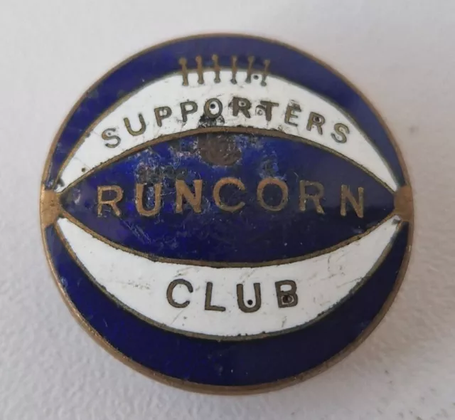 Vintage Runcorn Football Club Supporters Enamel Pin Badge