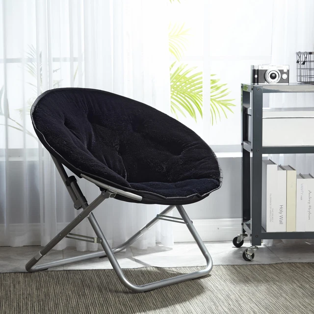 Faux Fur Chair, Black