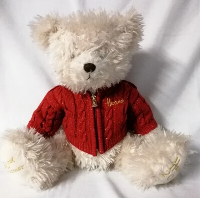 Harrods  2015 Christmas Bear - Benedict - 30th Anniversary Cream 32cm Bear.