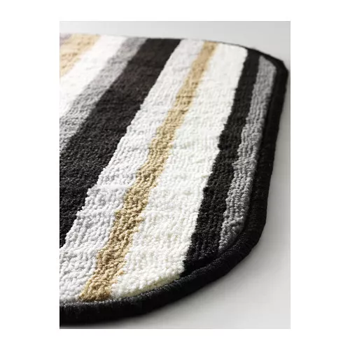 Nuevo Ikea SAXSKÄR Bathmat, Negro, Multicolor 2