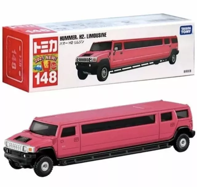 Takara Tomy Tomica Die-cast Model Car - NO.148 Hummer H2 Limousine - Pink