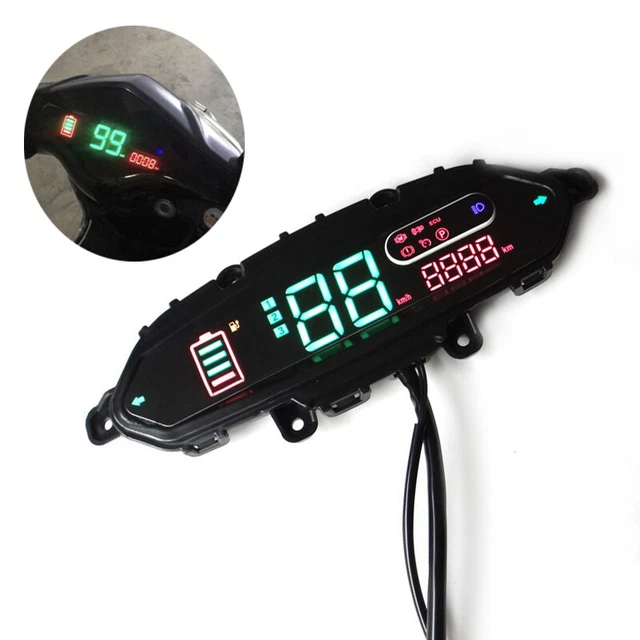 48V-72V Electric Bicycle Scooter Motorbike Odometer Control Panel Dash Display