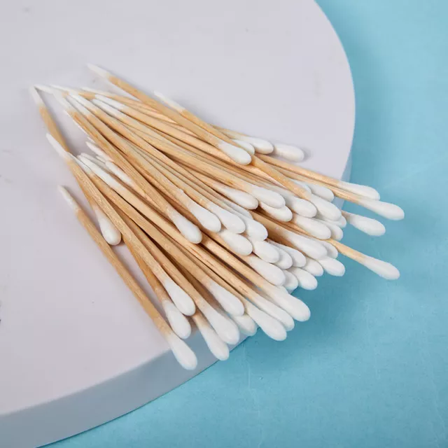 50Pcs Double Head Bamboo Cotton Swabs Cotton Buds For Beauty & Personal C:_: