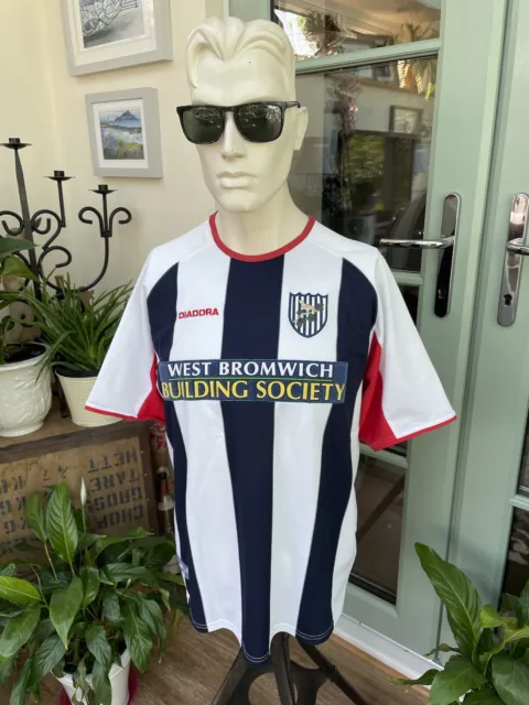 West Bromwich Albion 2003/2004 Home Shirt Football Jersey Diadora Mens Size L...