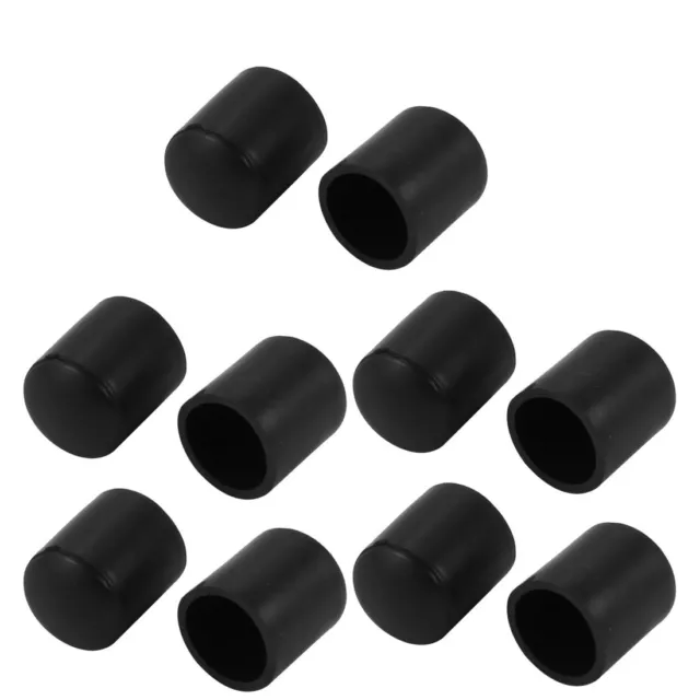 10pz 12mm Diametro inserto tubo sedia tappo gamba nera tonda tubi PVC Tappo