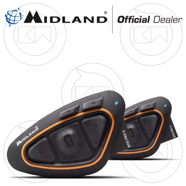 Interfono Moto Casco Bluetooth Midland Btx1 Pro S 2022 Radio Fm Bluetooth 2