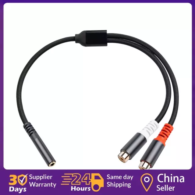 30cm 3.5mm Female To Dual RCA Female Cable Flexible for MP3 Player Amplifiers ☘️
