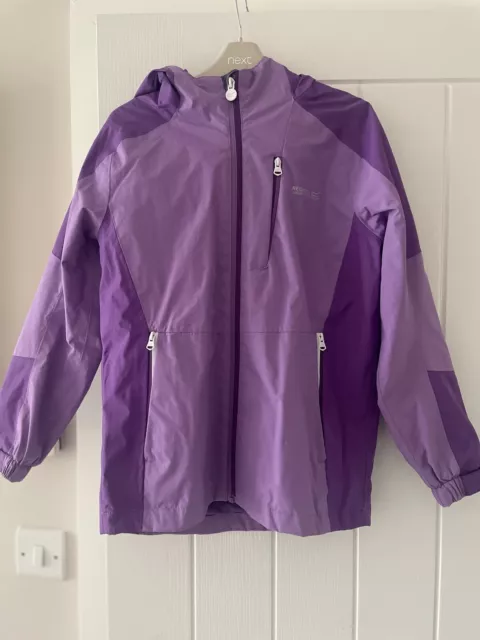 Girls Purple Regatta Calderdale Waterproof Jacket Age 9-10