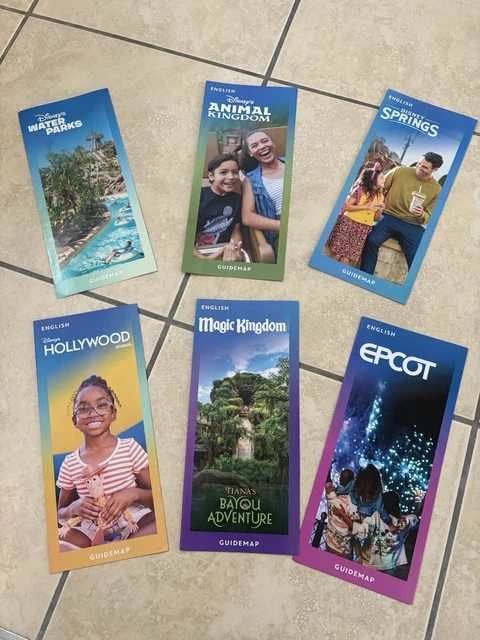 WALT DISNEY WORLD WDW resort maps Magic Kingdom Epcot Hollywood Studios ...