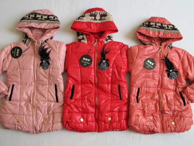 YRLO Boutique Girls Winter Coat Hooded School Jackets Size 5-6-7-8-09 Years Old