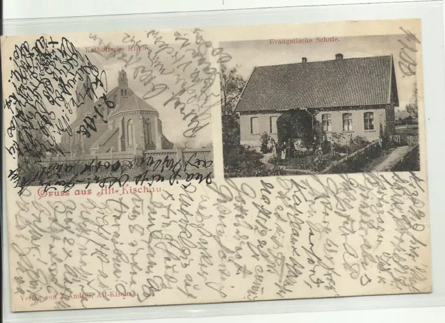 AK Alt Kischau Stara Kiszewa Kr Berent Bz Danzig Pommerellen Schule Kirche 1899