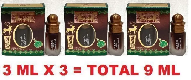 Al-nuaim ruh kasturi 3ml Perfume Oil Alcohol Free Roll On Attar Ittar pack of 3