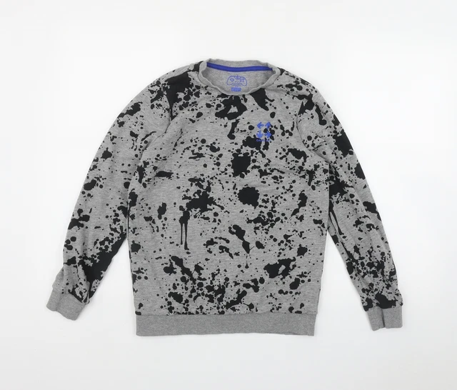 Felpa pullover in cotone geometrico grigio F&F ragazzo taglia 11-12 anni