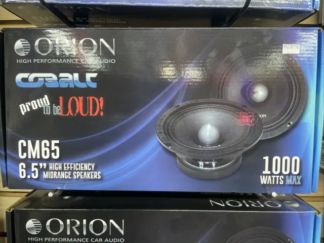 Orion Cobalt CM65 Set of Speakers 6.5" Mid-Range Bullet 1000W Max 250W RMS 4 Ohm