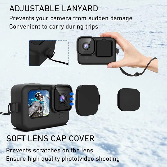 Micros2u Displayschutzfolien-Set Für GoPro Hero 12/11/10/9 – 7-teilig, 9H Gehärtetes Glas, Inkl. Objektivdeckel