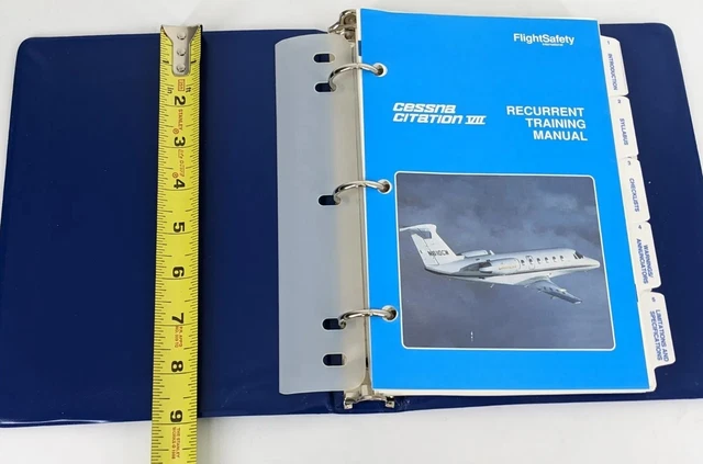 1993🚨FlightSafety International Cessna Citation VII Recurrent Training Manual
