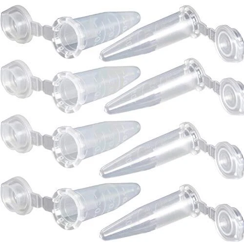 1000 Pieces Centrifuge Tube 0.5ML Micro Test Tubes Clear Conical Microtube