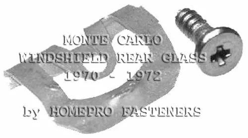 Fits Monte Carlo 1970-72 Rear Window Windshield Reveal Clips  20