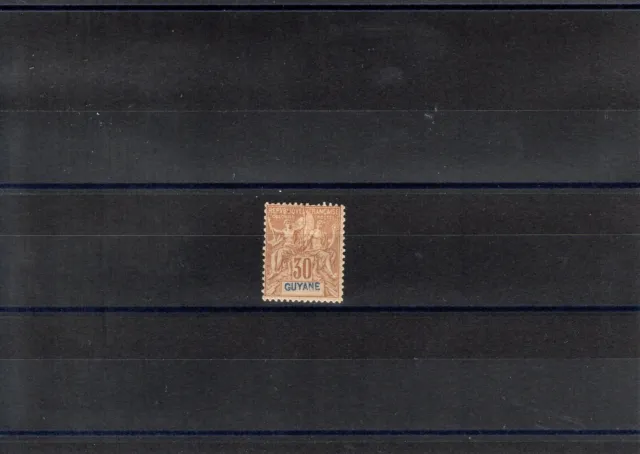 Timbre Guyane France Colonie 1892 N°38 Neuf* Mh