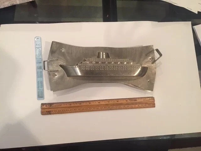 Antique Chocolate Mold (Pre World War II Ocean Liner Mold Two Piece)