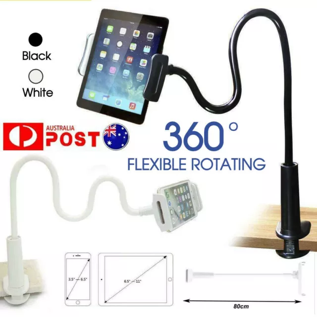 360°Rotating Tablet Stand Holder Lazy Bed Desk Mount For iPad Air iPhone Samsung
