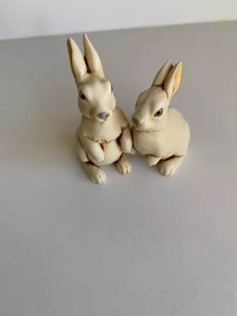Harmony Kingdom Rabbits Bunny Anthony and Cleopatra  Figurine no box NetsUKe