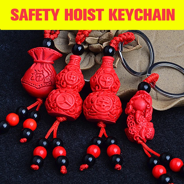 Dropshipping Cinnabar Pendant Carving Pixiu Keychain Creative Gifts GAIR