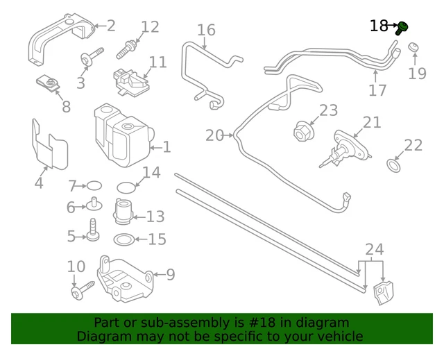 GENUINE FORD DIESEL Exhaust Fluid (Def) Filler Pipe Screw W705392-S439 ...