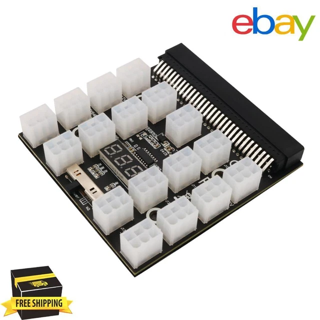 12V ATX 17x 6Pin Power Supply Breakout Board for Ethereum ETH BTC Mining Miner