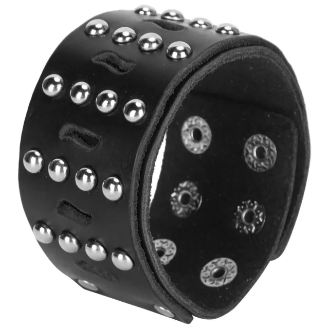 Braided Bracelet Split Leather Adjustable Snap Button Rivet HandMade Vintage