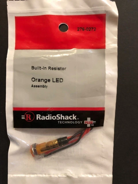 RadioShack Orange LED Assembly - Built-in Resistor - No. 276-0272