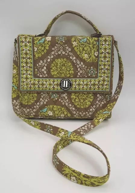 Vera Bradley SITTIN IN A TREE Patricia Crossbody Handle Purse Bag Green Khaki