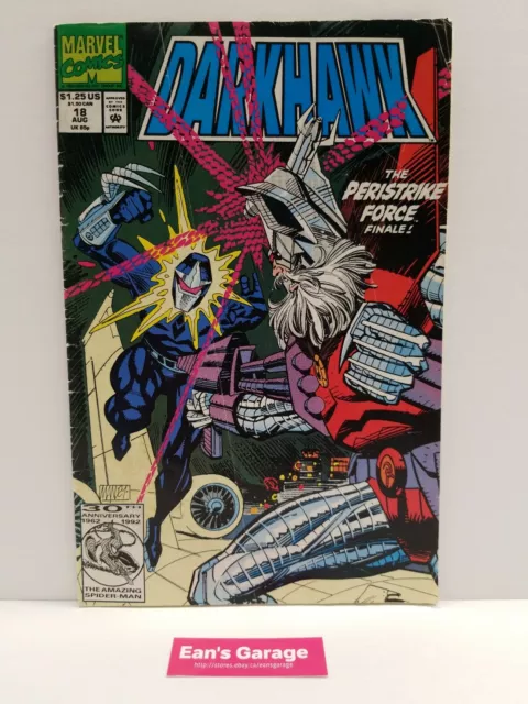 Darkhawk #18 Peristrike Force 3rd appearance Marvel comics August 1992 FN range