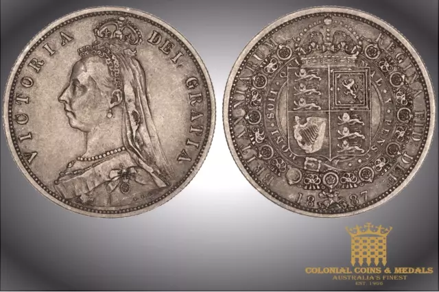 GB. - Victoria, Silver Half Crown, 1887  .... Very Fine