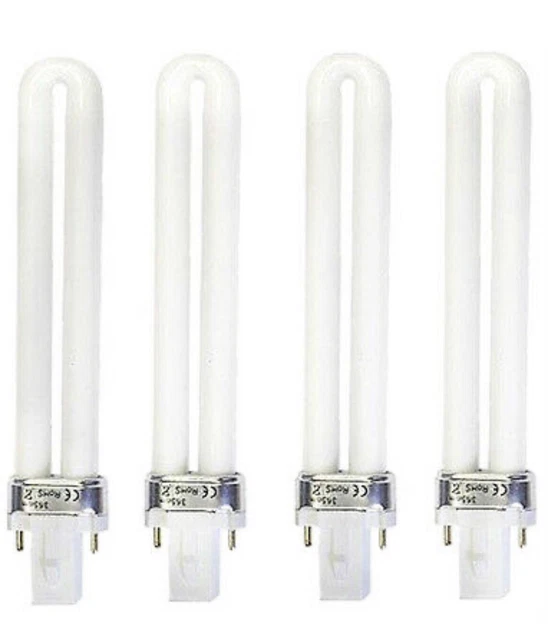 4 lampade UV bulbo ricambio 9W per fornetto UV ricostruzione asciuga unghie