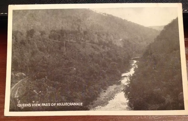 postcard-Scotland-Kinross-Pass of Killiecrankie-Queens View