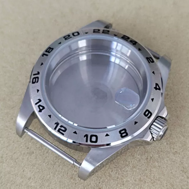 39MM Edelstahl Uhren Gehäuse Vergrößerung Saphirglas für NH34/NH35/NH36 Bewegung