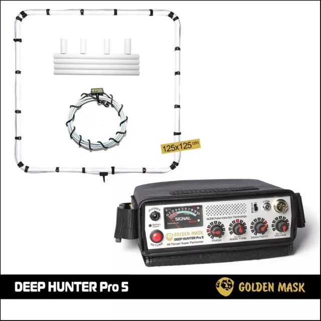 GOLDEN MASK DEEP HUNTER HD PRO 5 PROFONDITÀ PIASTRA 125x125 PRO5 METAL DETECTOR