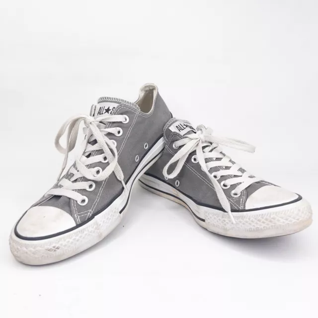 Converse Chuck Taylor All Star Shoes Men 9 Women 11 Grey Sneakers Low Top IJ794