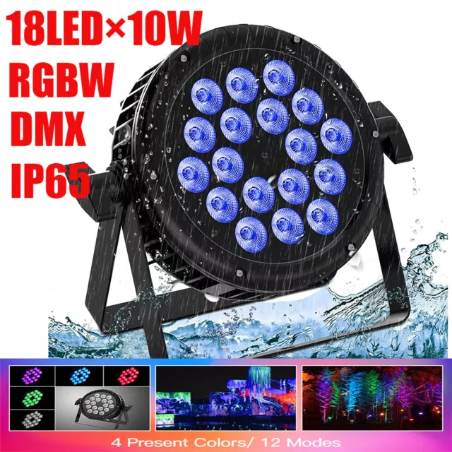 180W Wasserdichte IP65 18LED RGBW DMX PAR Bühnenlicht Outdoor Party Garten Show