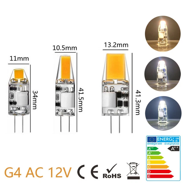 LED-Mafia Micro LEDs For Model Railways – MS4 / BA5S / E5.5 Socket, Warm White/Cold White, 10-24V AC/DC