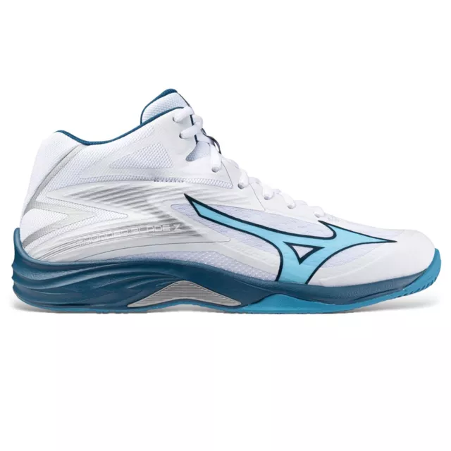 Scarpe Mizuno Uomo V1Ga237521 Volley Pallavolo Bianco Pelle Thunder Bladez Mid