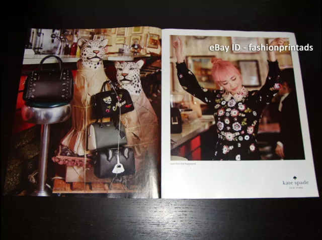 KATE SPADE 2-Page Magazine PRINT AD Fall 2017 FERNANDA LY