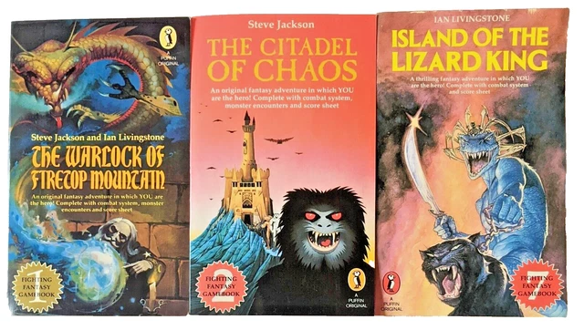 Citadel Riding Lizard THE WARLOCK OF Firetop Mountain/Citadel Of Chaos/Island Of The Lizard ...