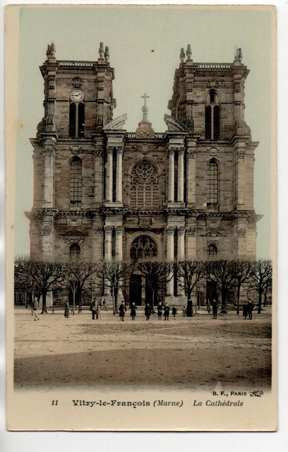 VITRY LE FRANCOIS - Marne - CPA 51 - la Cathedrale - jolie carte couleur