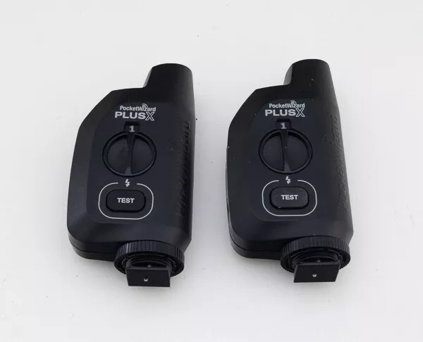 Transceptor PocketWizard Plus X - Paquete de 2, negro con cables modelo PX-FCC