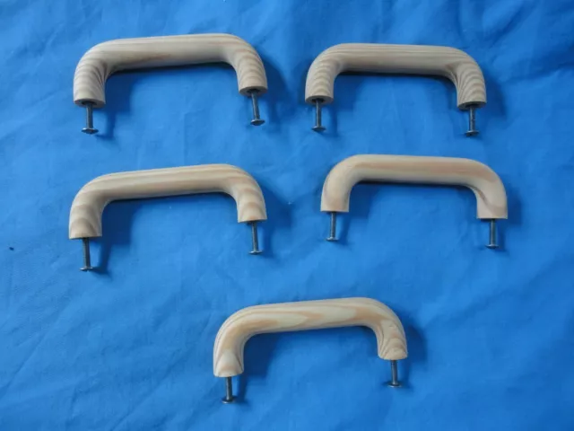 SET OF FIVE x  NEW OLD STOCK SOLID PINE DRAWER CUPBOARD FURNITURE  BENT HANDLES