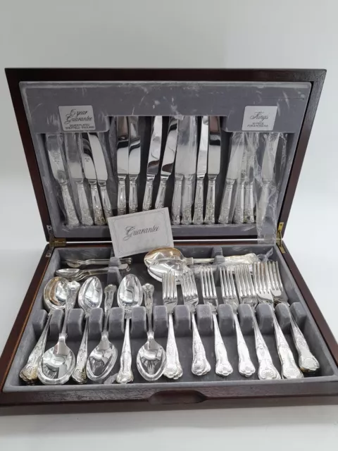 Canteen of Cutlery Silver Plated Viners Kings Royale Sheffield 60 Piece