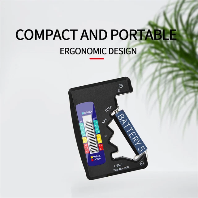 Tester batteria elettronico ABS misuratore di prova batteria strumenti universali nero