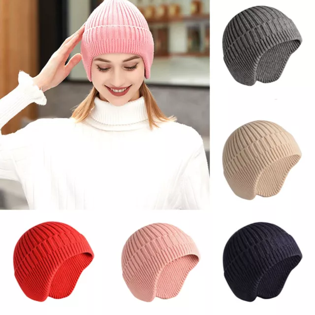 Bonnet Tricoté Unisexe Pour Femmes Chapeau Chaud D'hiver Casquette De Crâne 》